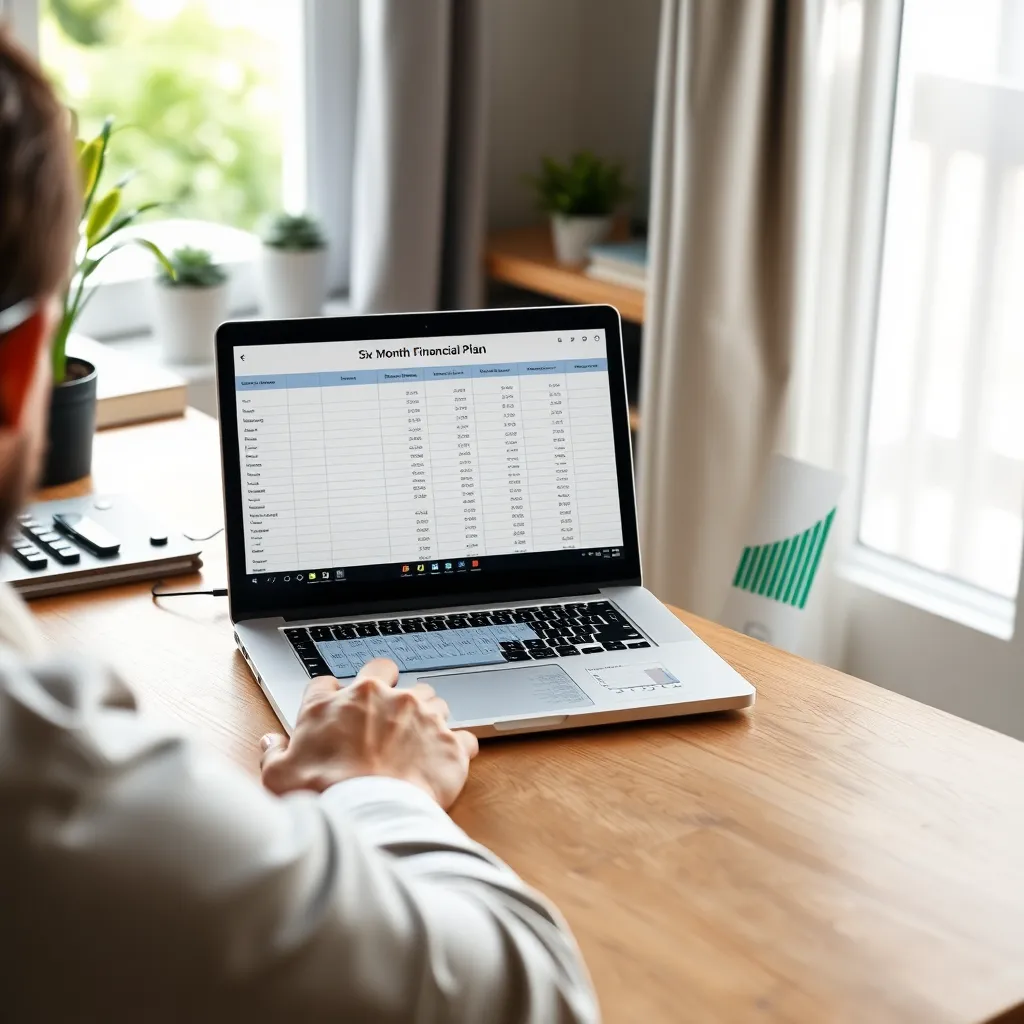 Nederlander die financieel plan bestudeert met laptop en documenten