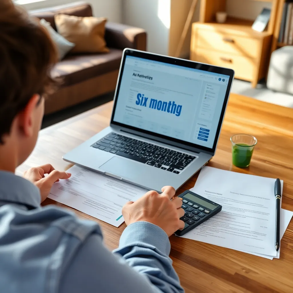 Persoon die tevreden kijkt naar laptop met positieve grafieken van spaargroei